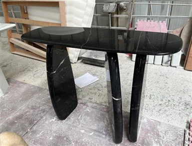 প্রাকৃতিক পাথর কনসোল টেবিল Nero Marquina